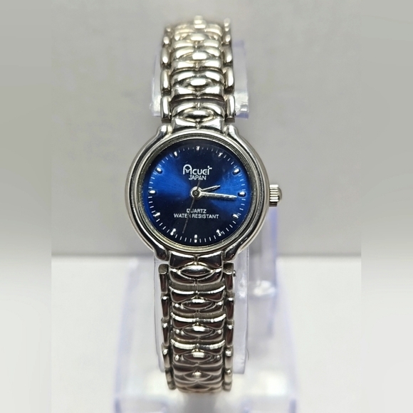 Womens LN Acuet Water Resistant Deep Sapphire Blue Dial Wrist Watch New Battery - Picture 1 of 9
